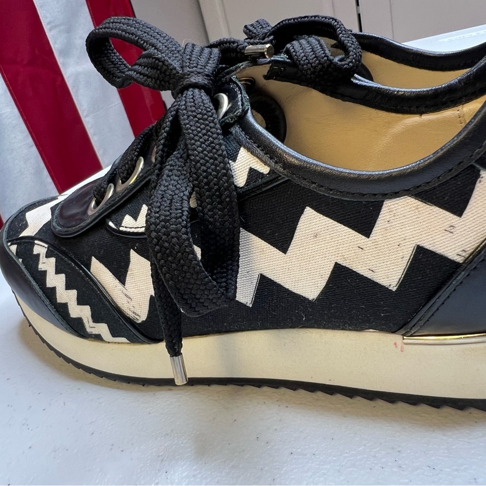 PAULE K A designer leather sneakers, size 6
